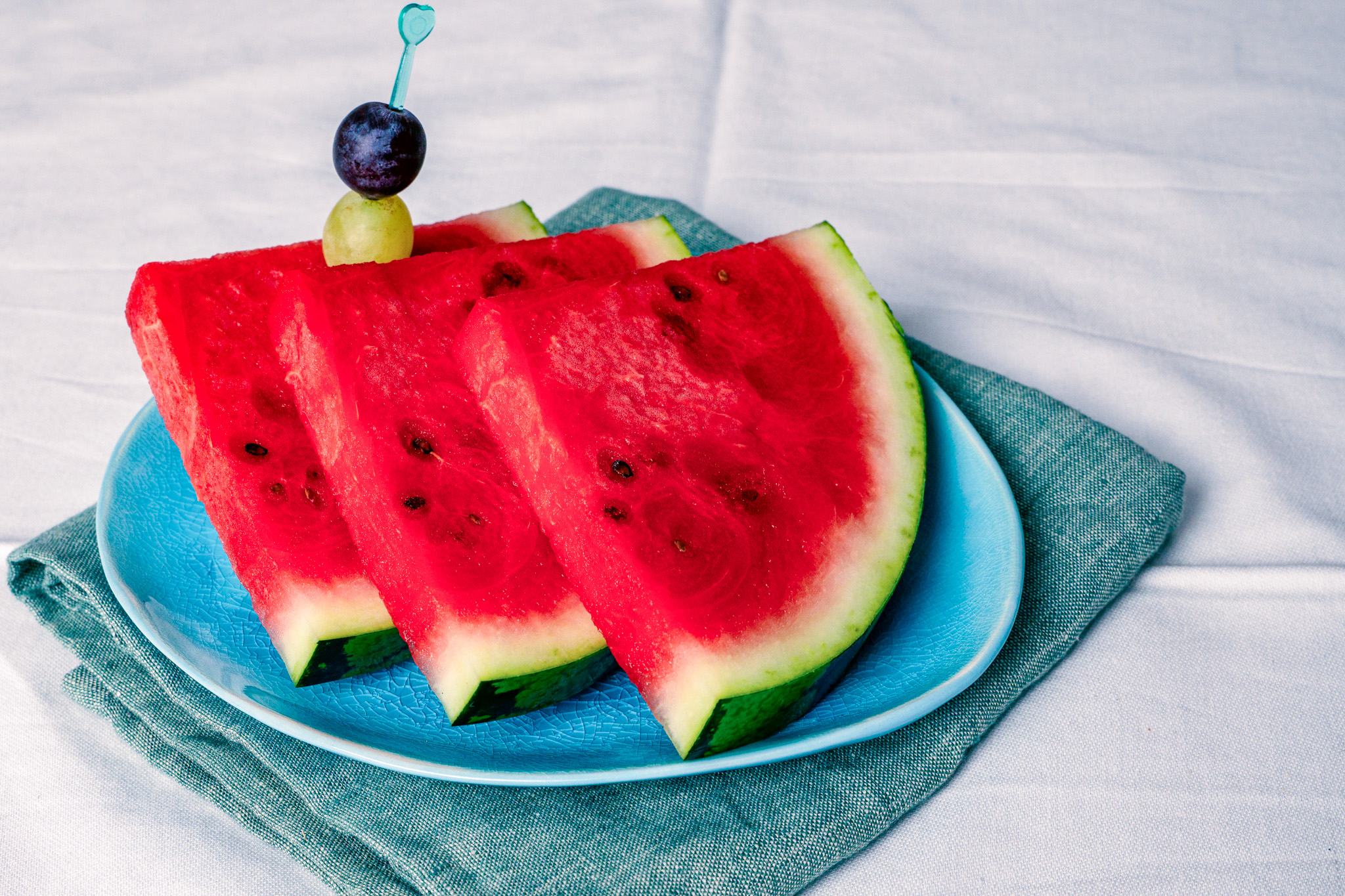 Abbildung von Wassermelone auf Teller