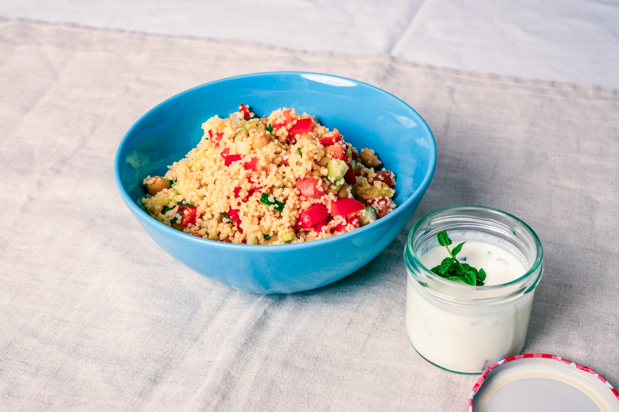 Abbildung von Couscous mit Kichererbsen